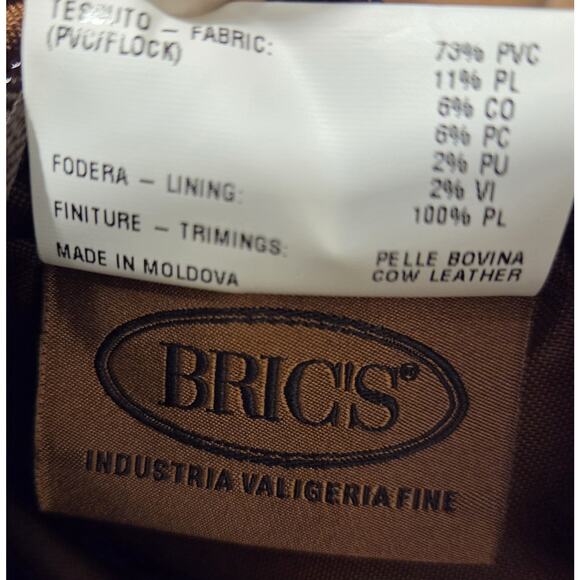 Bric's LIFE 18-Inch Cargo Duffle Bag Luxury Travel Weekender Brown W Strap/Lock - Picture 10 of 13